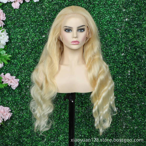 10A Hot Wigs Vendor Mayqueen180% 12inches Body Wave 613 Blonde  Lace Frontal Brazilian Human Virgin Hair Transparent Lace  Wigs